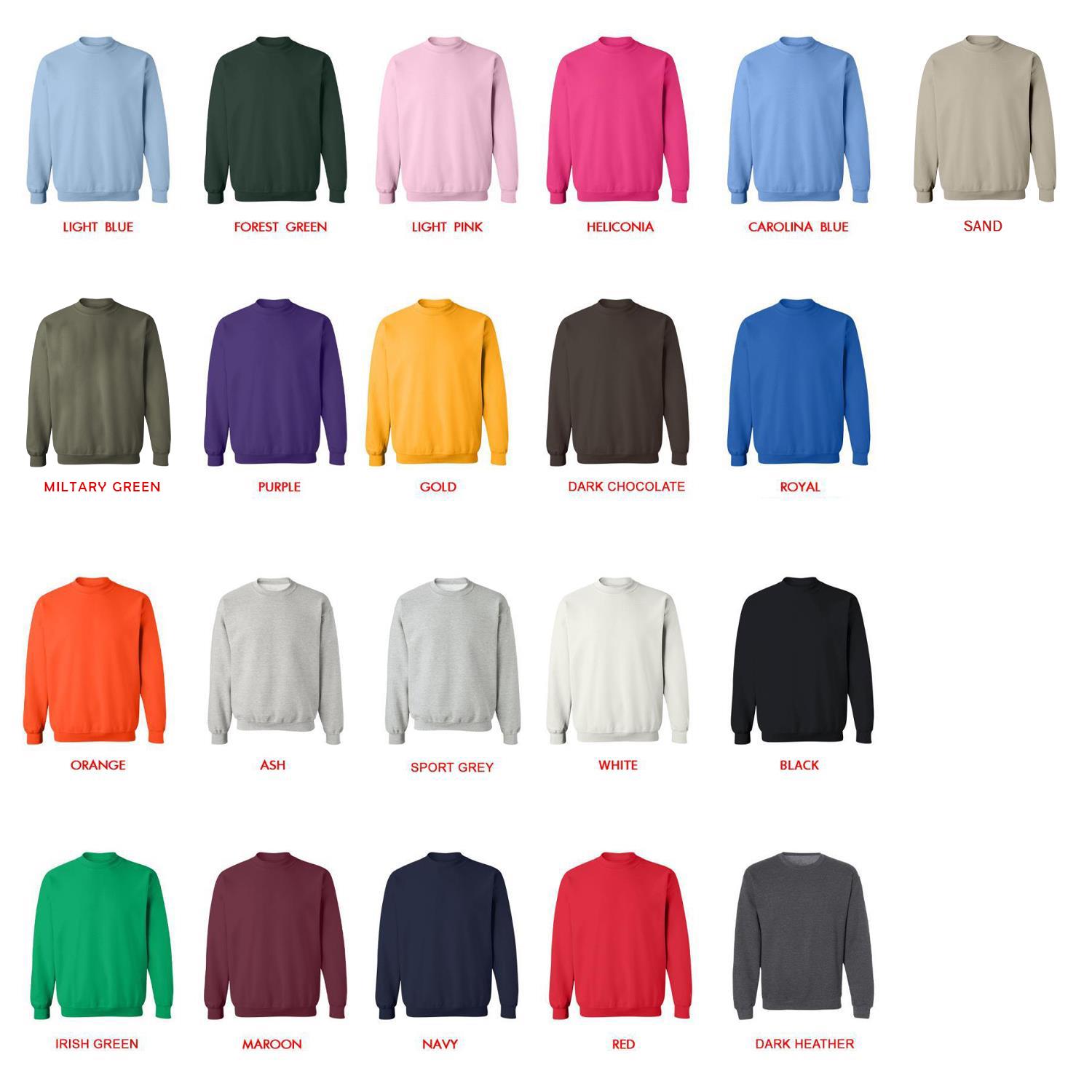sweatshirt color chart - Satisfactory Merch