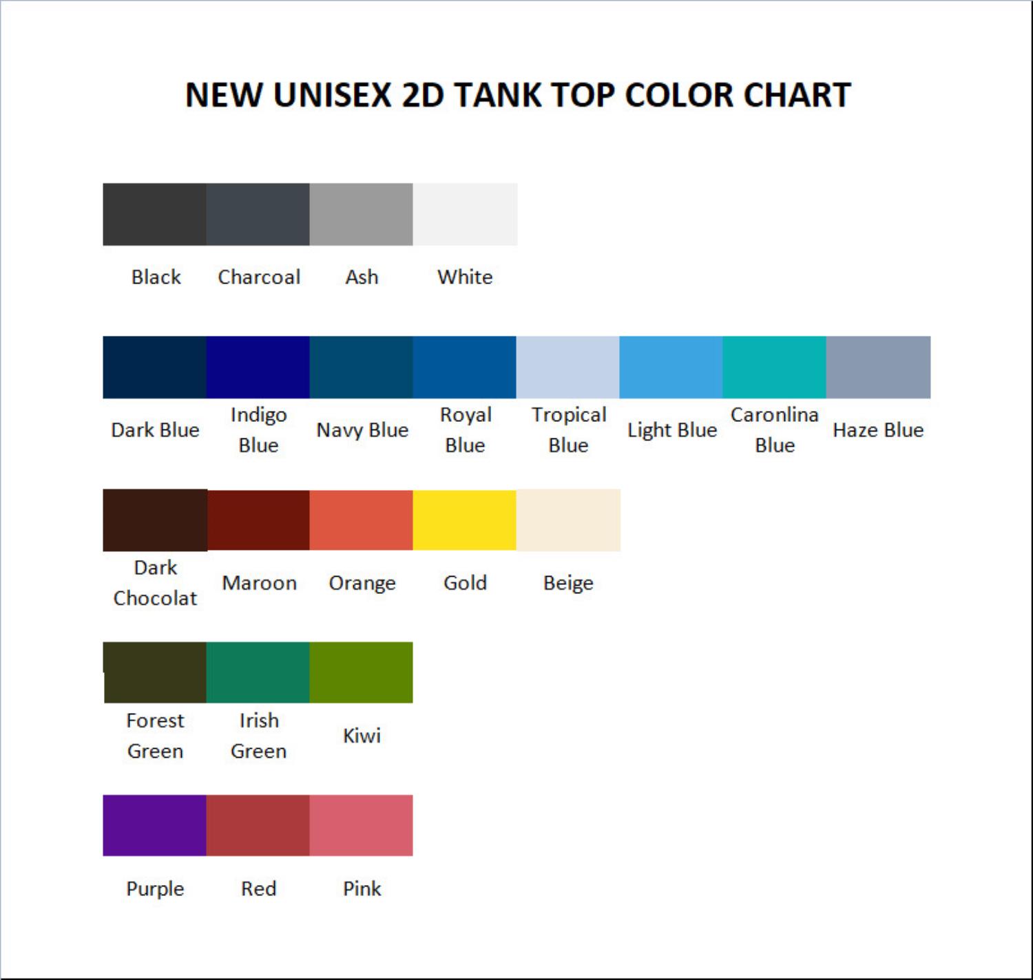 tank top color chart - Satisfactory Merch