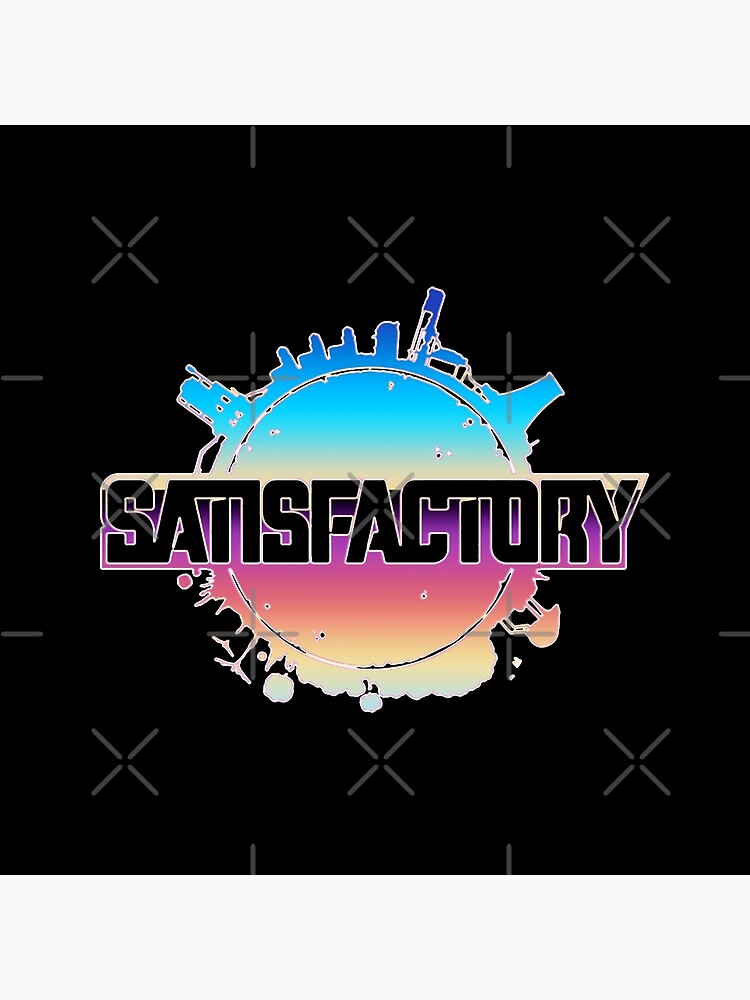 Satisfactory Early Access Logo Design Throw Pillow - Image 2