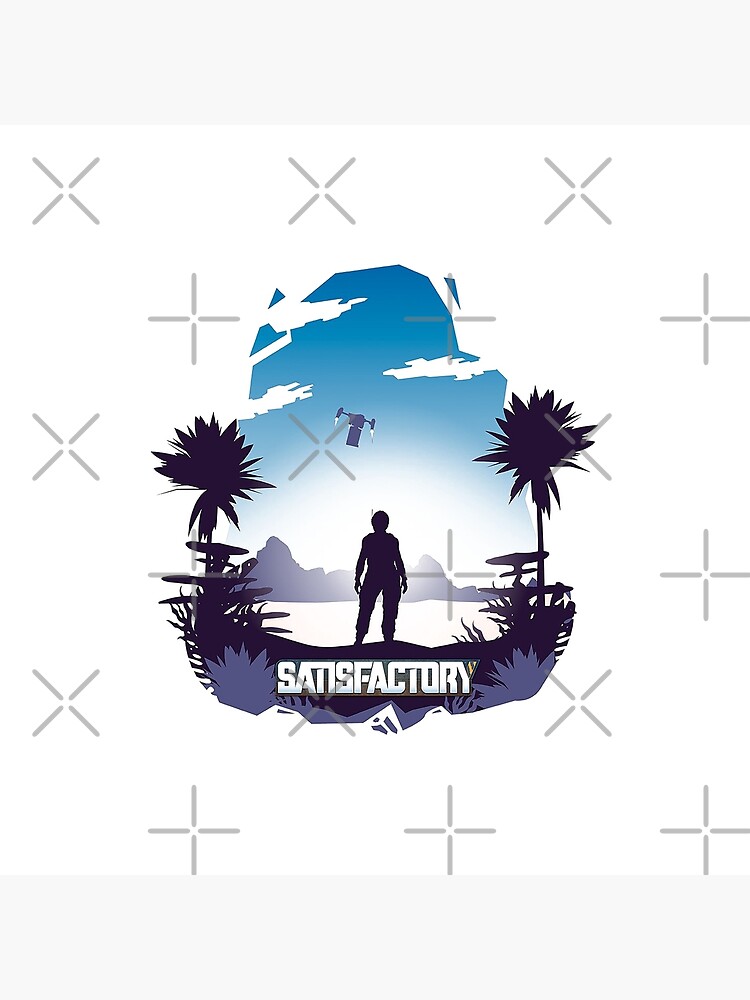 Satisfactory Factory Automation System Throw Pillow - Image 2