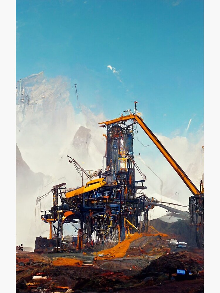 Satisfactory Industrial World Artwork Shower Curtain - Image 2