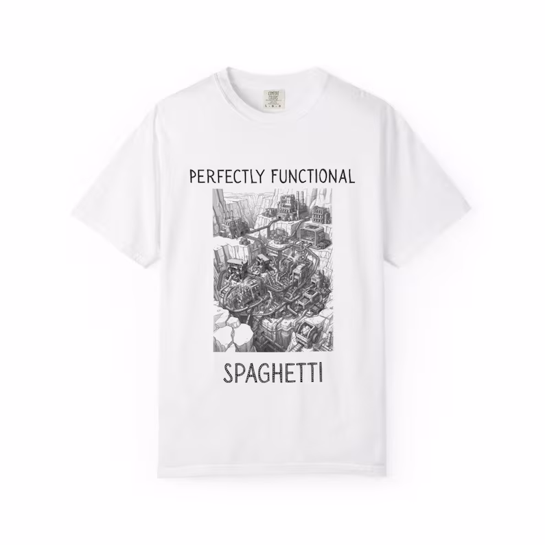 Satisfactory Gaming Perfectly Functional Spaghetti T-Shirt