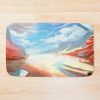 Satisfactory Dune Desert Landscape Art Bath Mat