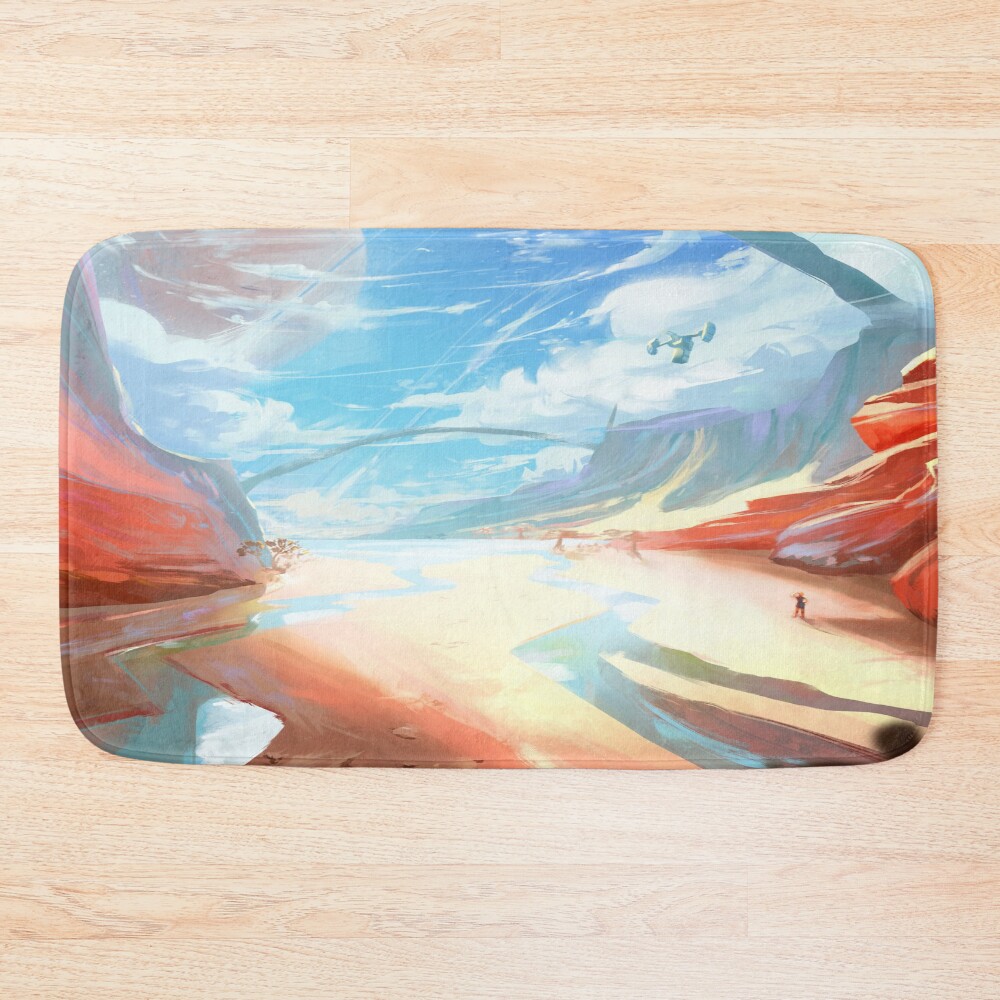 Satisfactory Dune Desert Landscape Art Bath Mat