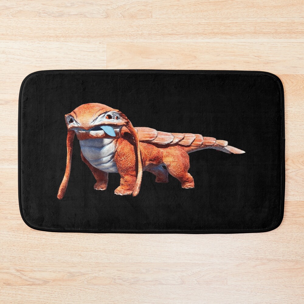 Satisfactory Friendly Lizard Doggo Bath Mat