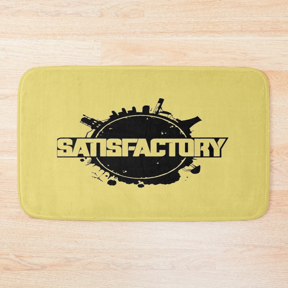 Satisfactory Industrial Factory Design Bath Mat