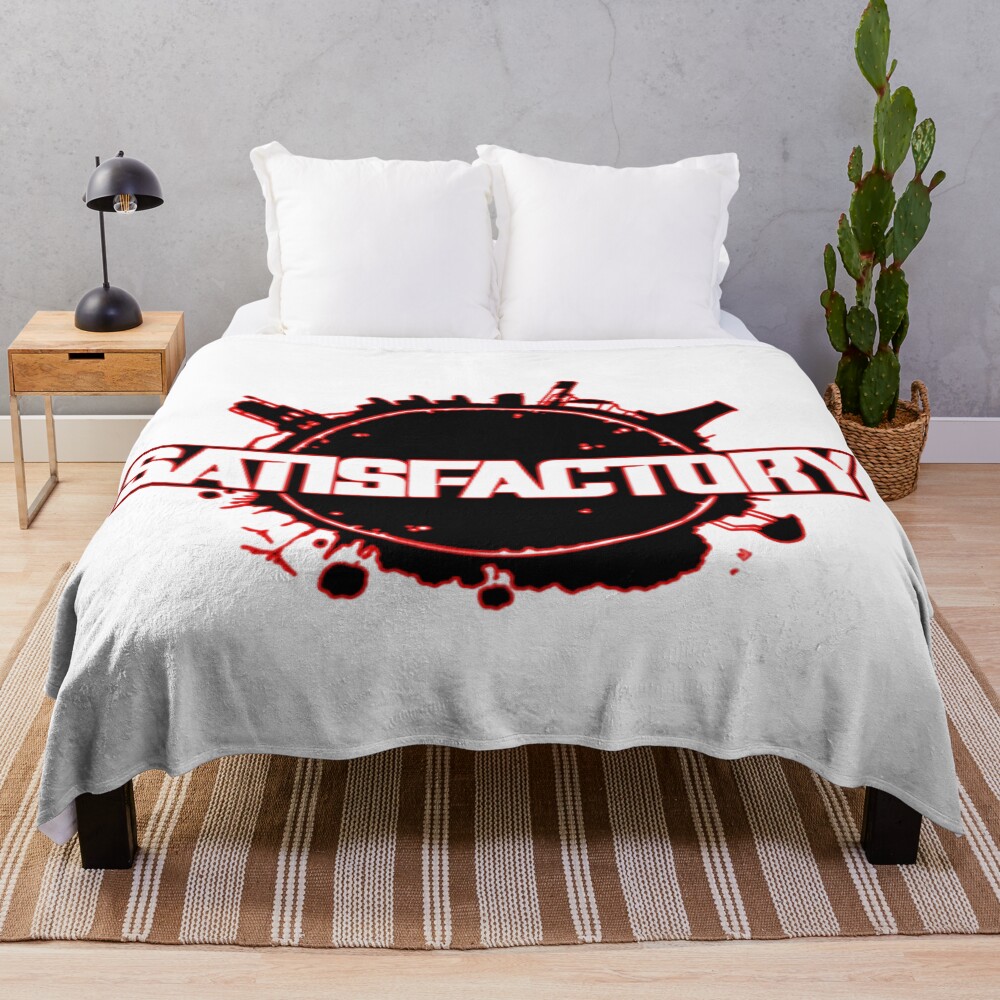Satisfactory Vintage Early Access Logo Throw Blanket