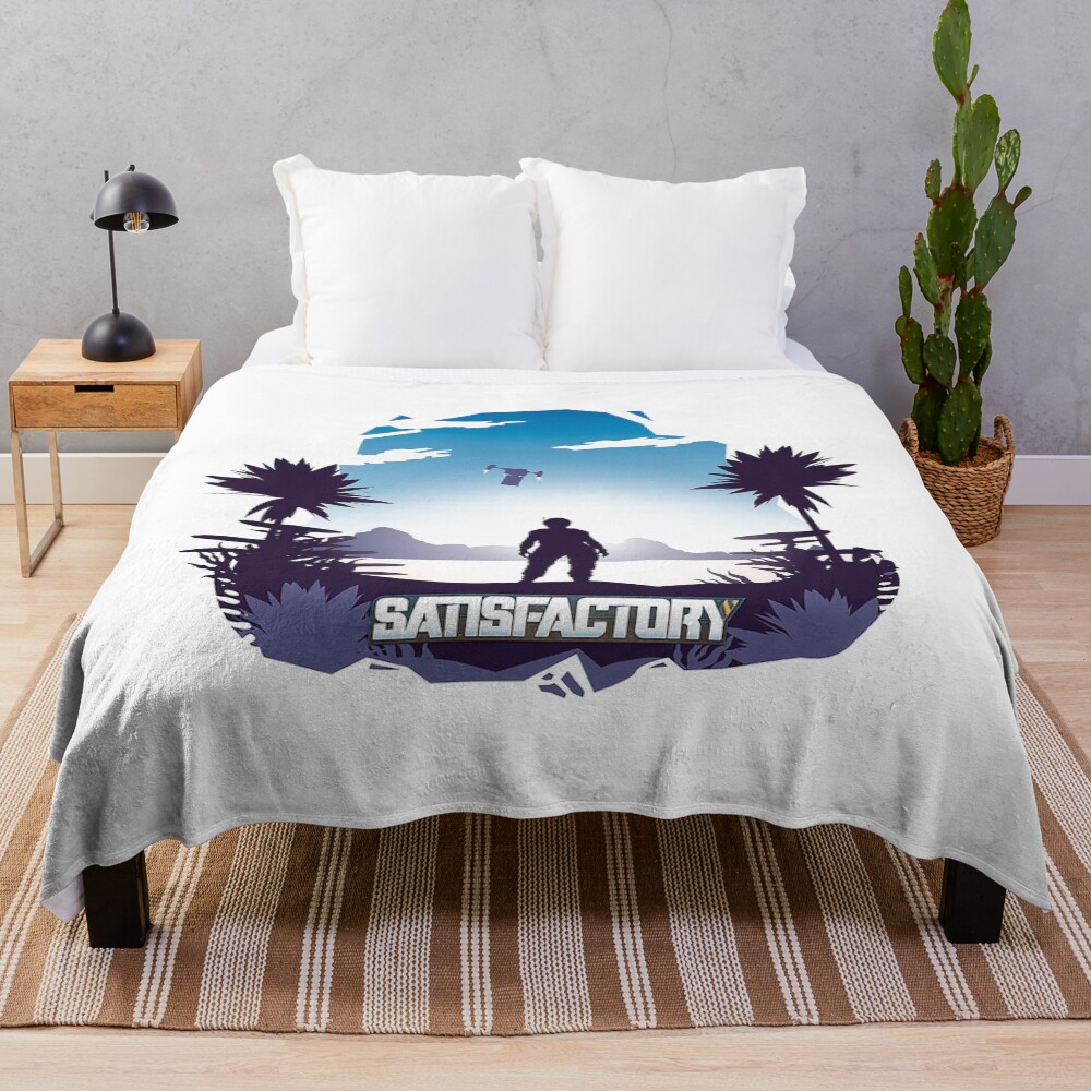 Satisfactory Factory Automation System Throw Blanket