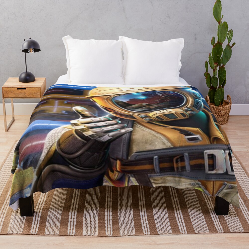 Satisfactory Resource Automation Game Throw Blanket