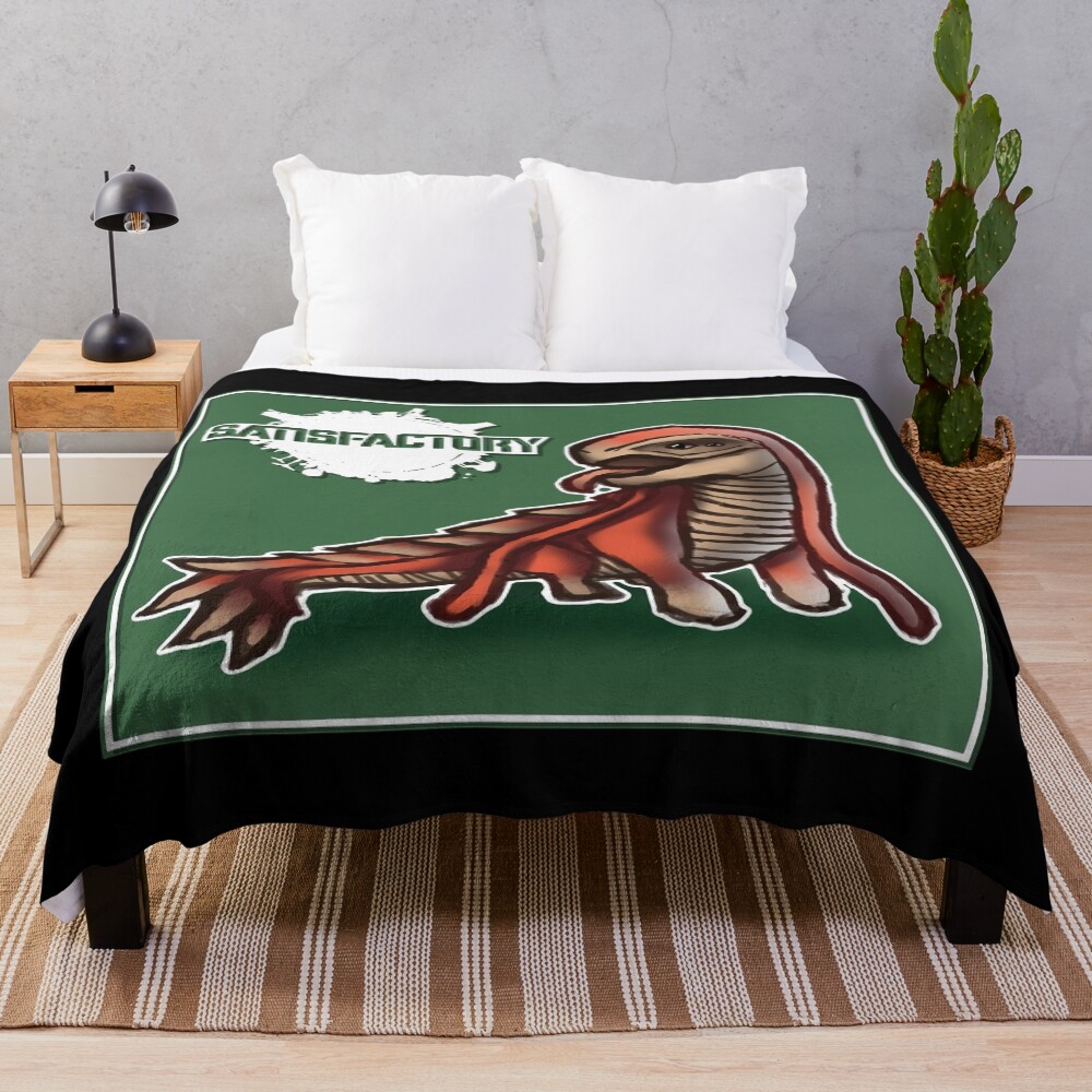 Satisfactory Cute Lizard Doggo Companion Throw Blanket