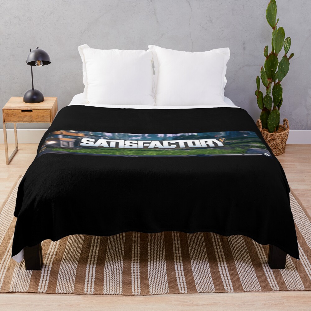 Satisfactory Official Game Logo Throw Blanket