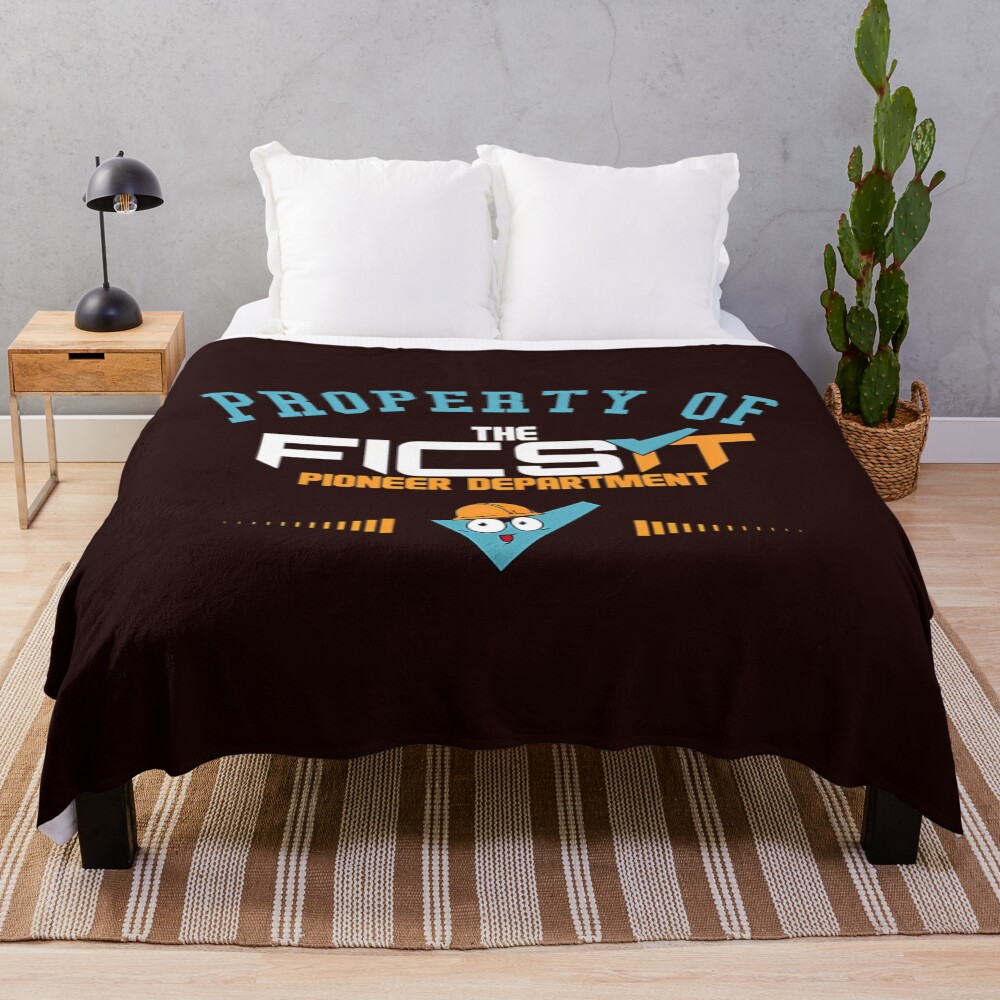Satisfactory Ficsit Pioneers Department Throw Blanket