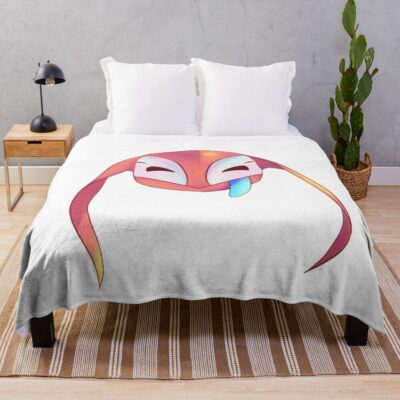 Satisfactory Happy Doggo Sticker Throw Blanket