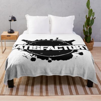 Satisfactory Open World Factory Throw Blanket