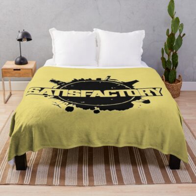 Satisfactory Industrial Factory Design Throw Blanket