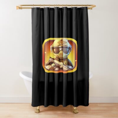 Satisfactory Factory Icon Design Shower Curtain