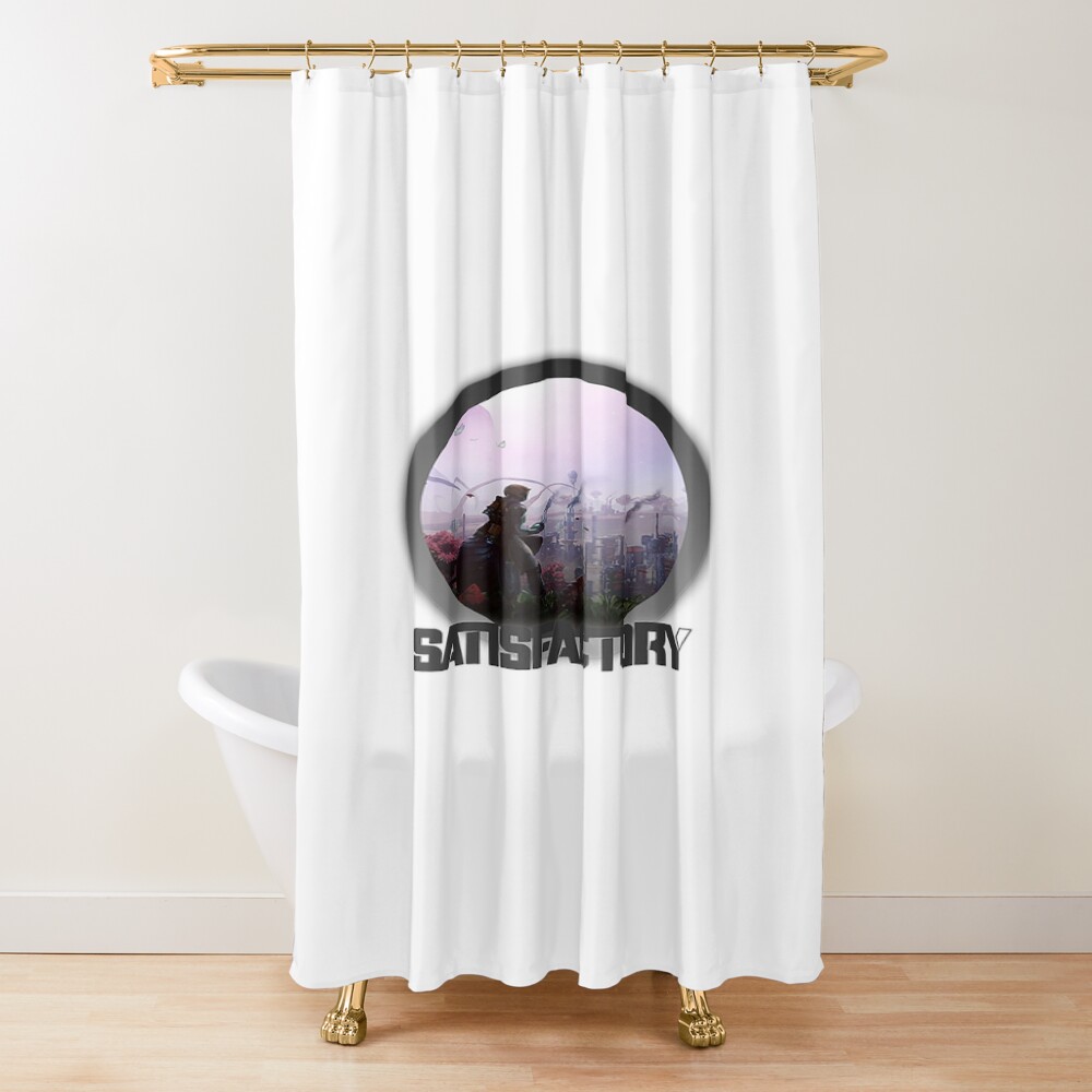 Satisfactory Pioneer Exploration Mission Shower Curtain