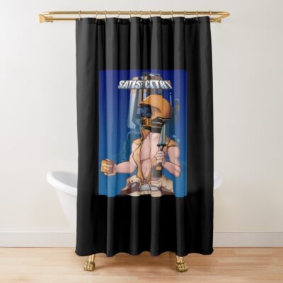 Satisfactory Planet Exploration Mission Shower Curtain