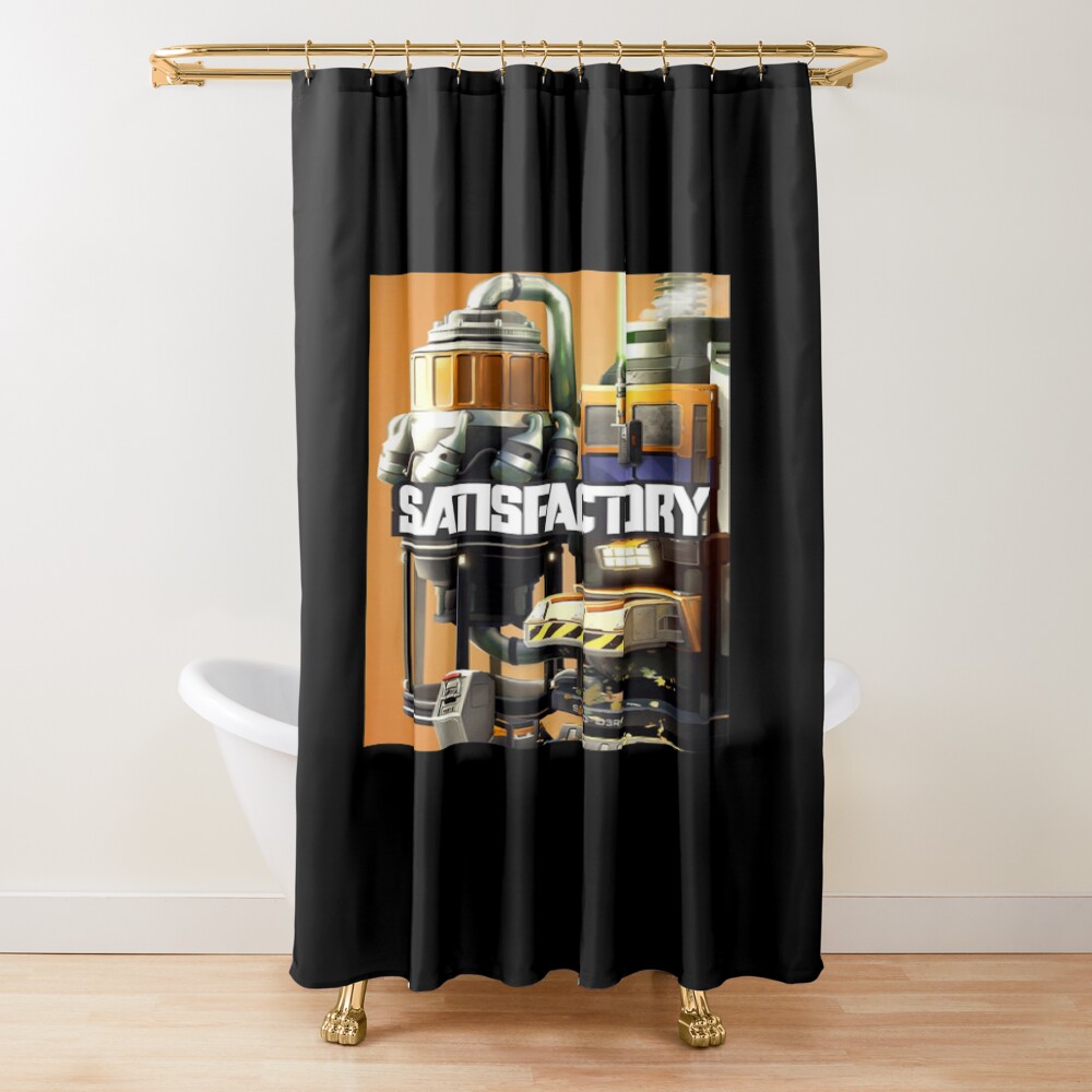 Satisfactory Industrial Factory Layout Shower Curtain
