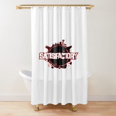 Satisfactory Classic Early Access Logo Shower Curtain