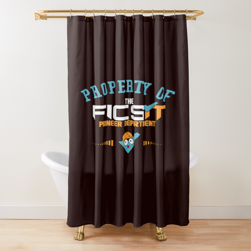 Satisfactory Ficsit Pioneers Department Shower Curtain