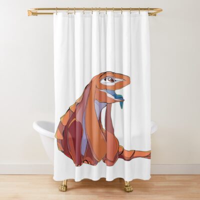 Satisfactory Loyal Lizard Doggo Shower Curtain