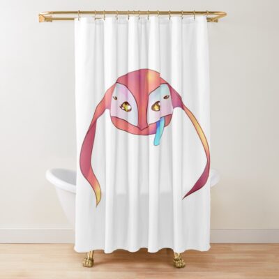 Satisfactory Lizard Doggo Sticker Shower Curtain