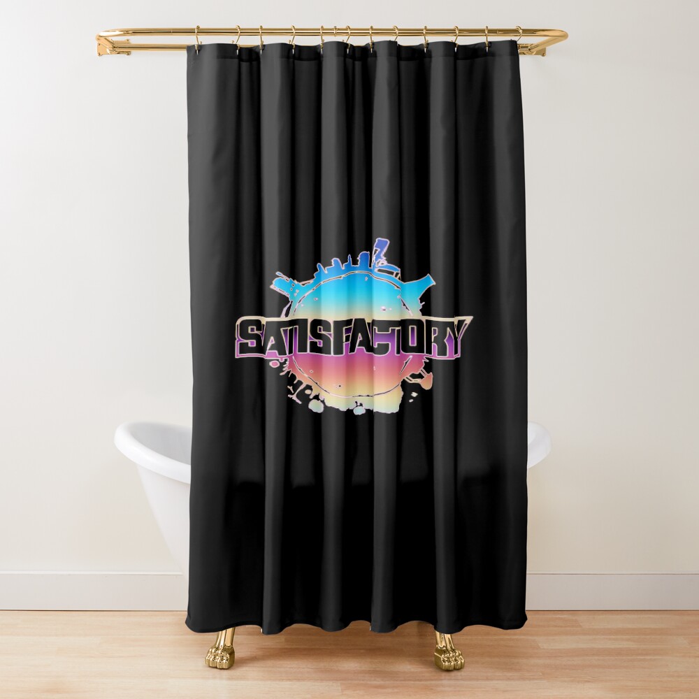 Satisfactory Early Access Logo Design Shower Curtain