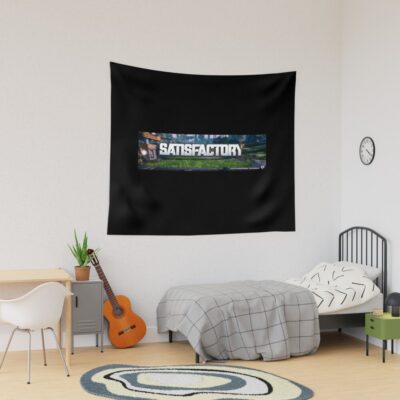 Satisfactory Official Game Logo Tapestry