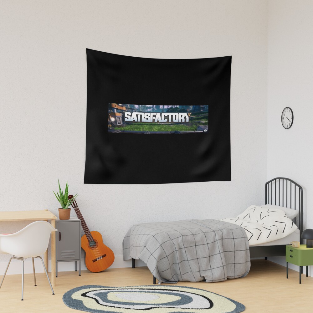 Satisfactory Official Game Logo Tapestry