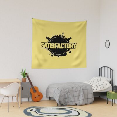 Satisfactory Industrial Factory Design Tapestry
