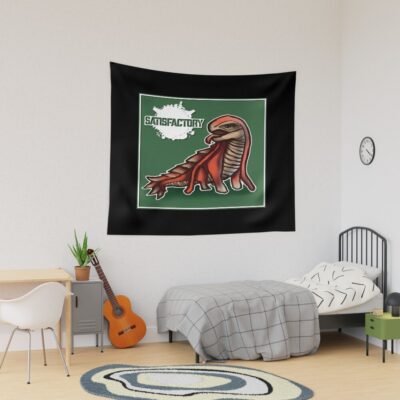 Satisfactory Cute Lizard Doggo Companion Tapestry