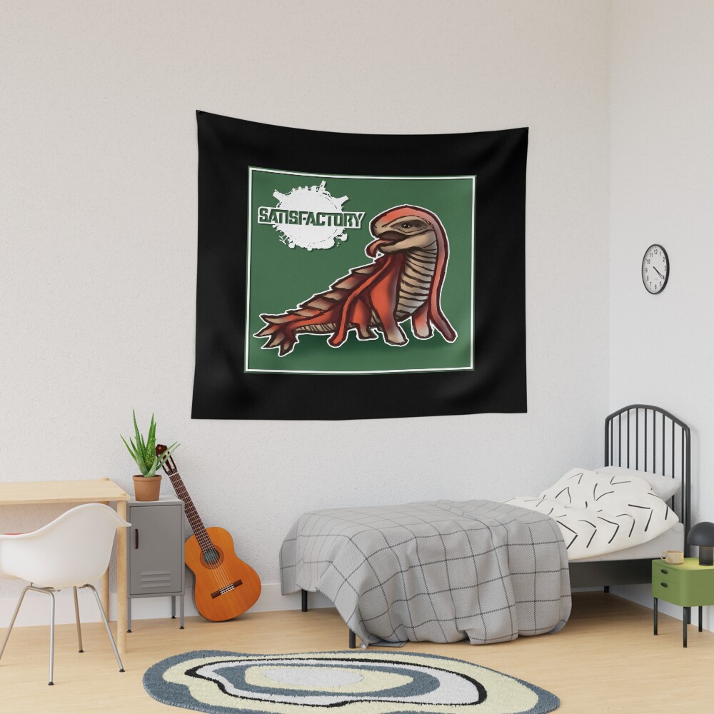 Satisfactory Cute Lizard Doggo Companion Tapestry