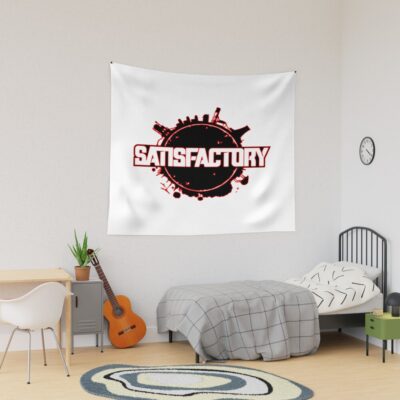 Satisfactory Vintage Early Access Logo Tapestry