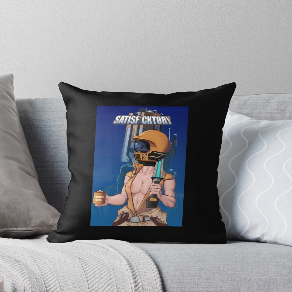 Satisfactory Planet Exploration Mission Throw Pillow