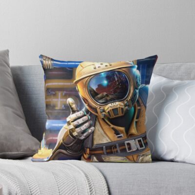 Satisfactory Resource Automation Game Throw Pillow