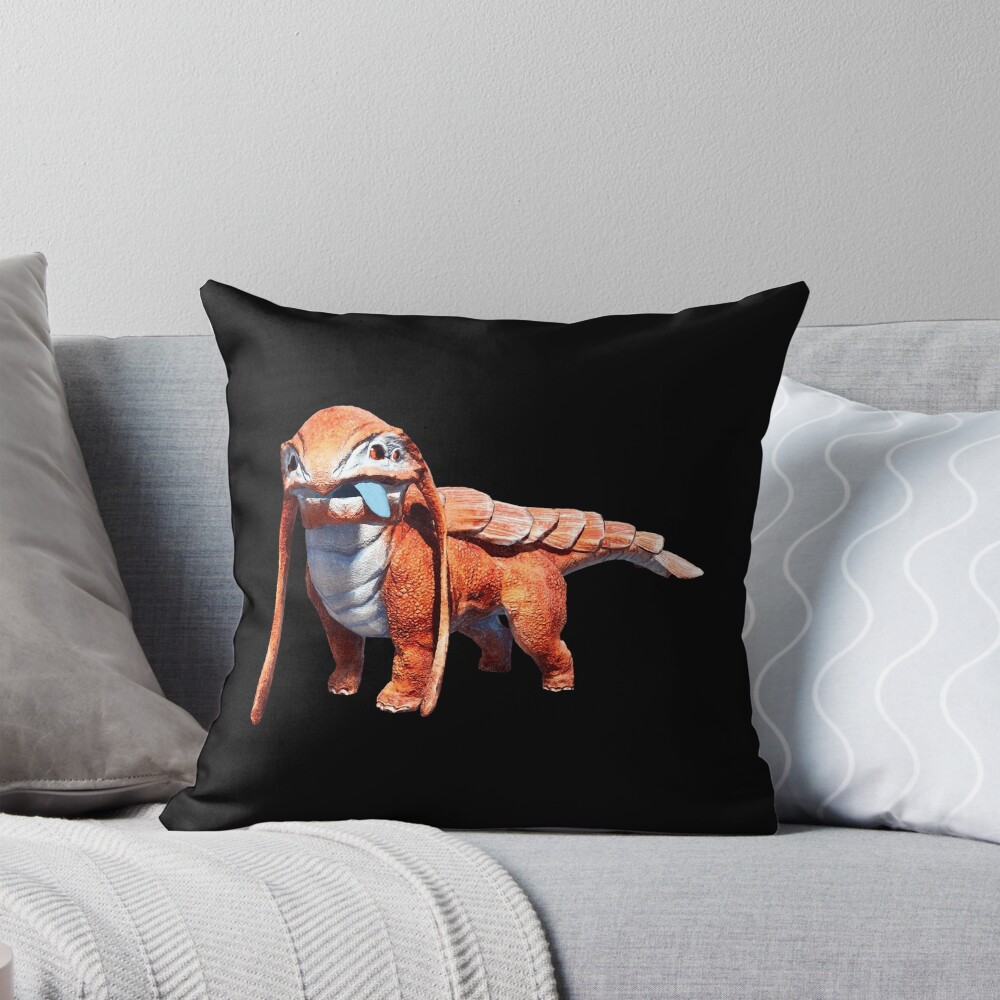 Satisfactory Friendly Lizard Doggo Throw Pillow