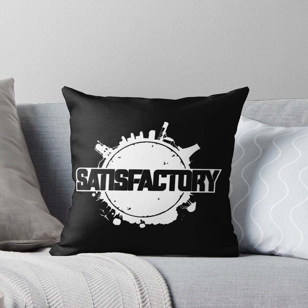 Satisfactory Classic Early Access Logo Throw Pillow