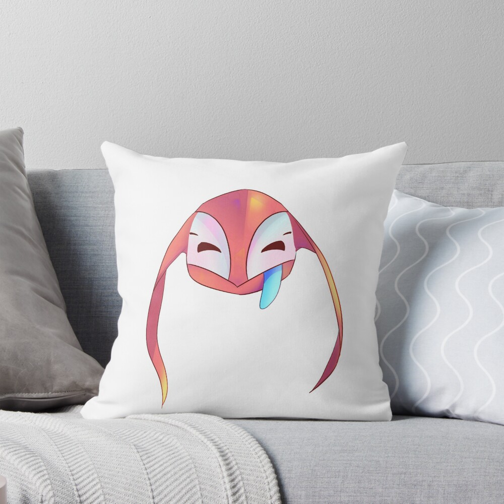 Satisfactory Happy Doggo Sticker Throw Pillow