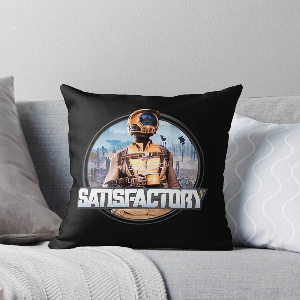 New Satisfactory Early Access Edition Throw Pillow