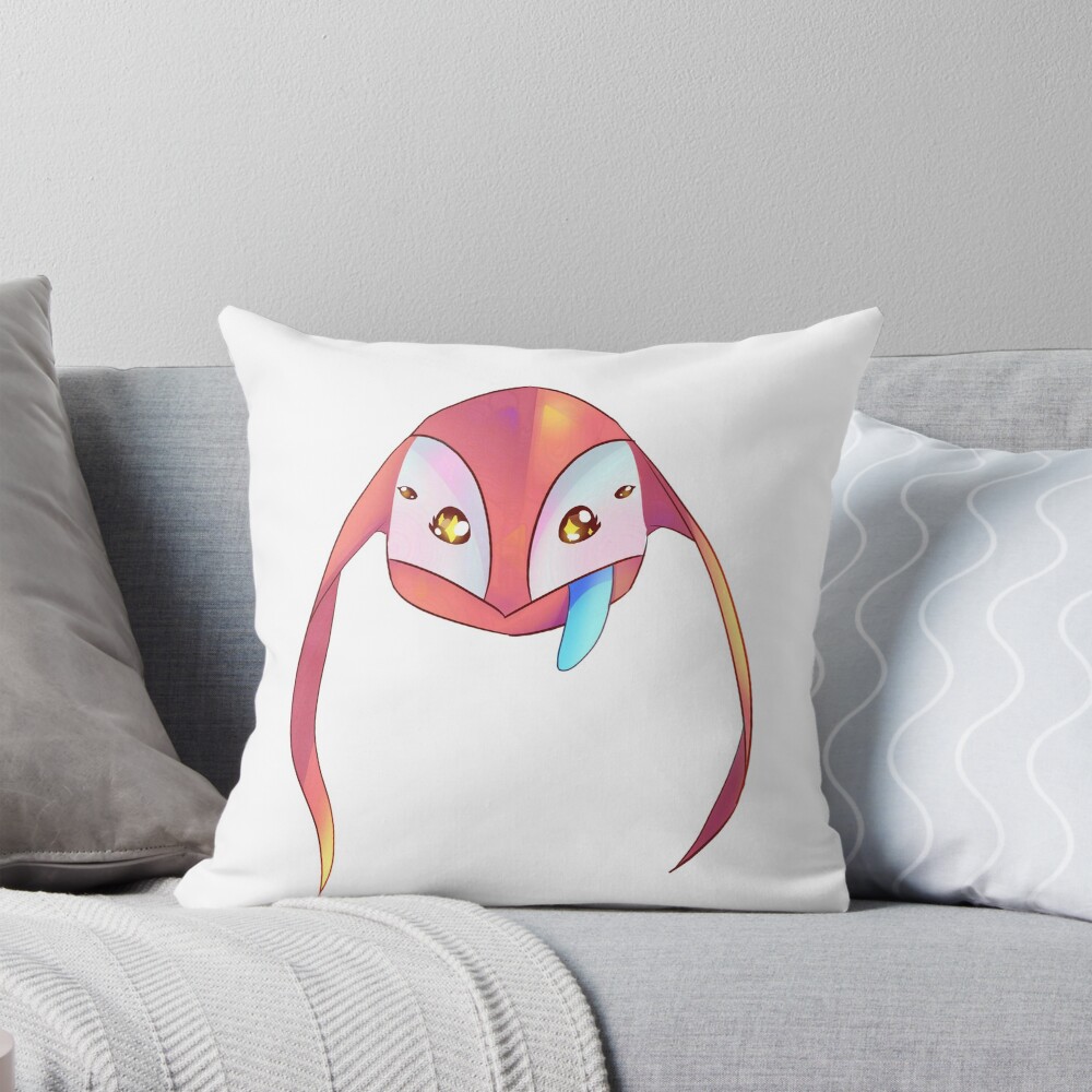 Satisfactory Lizard Doggo Sticker Throw Pillow