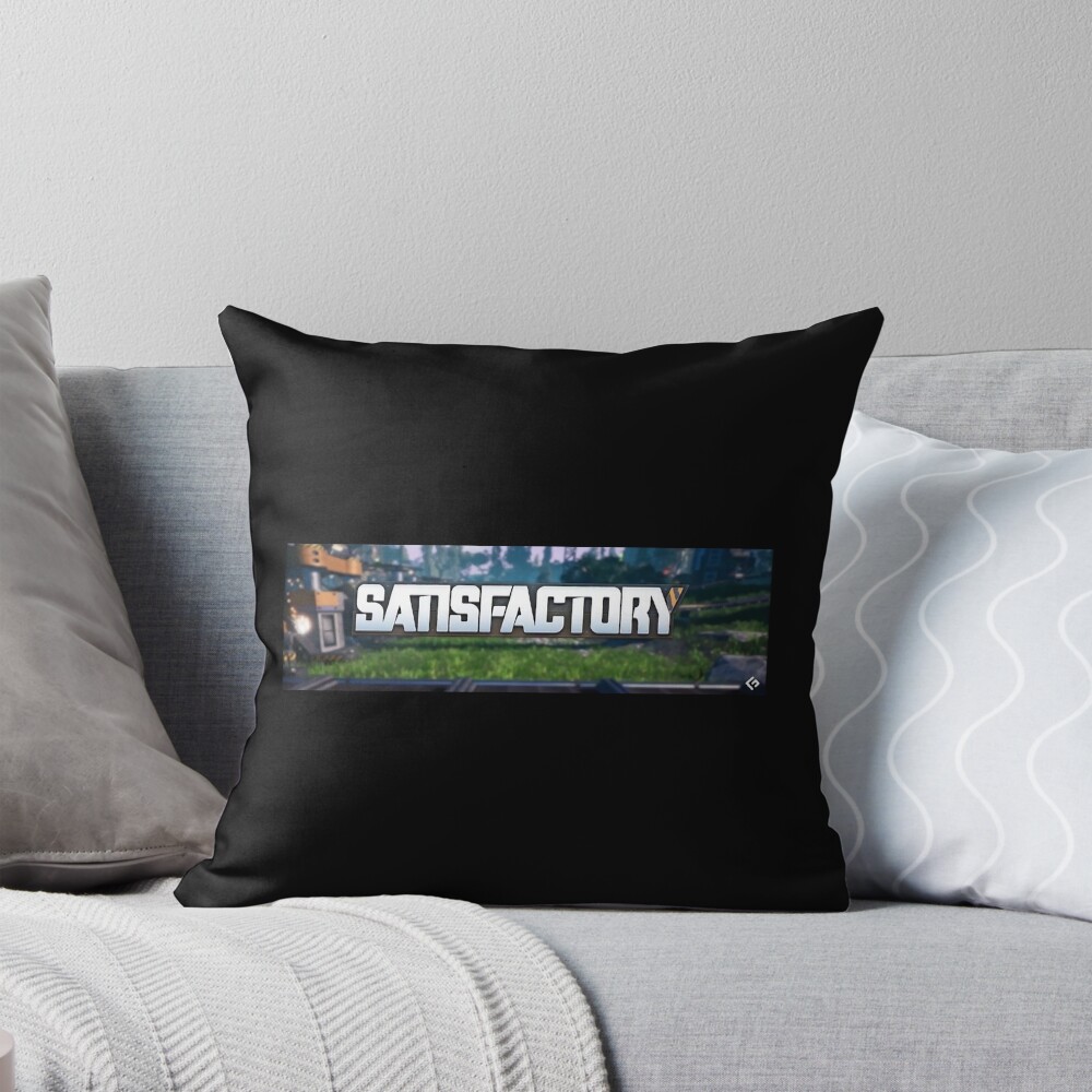 Satisfactory Official Game Logo Throw Pillow