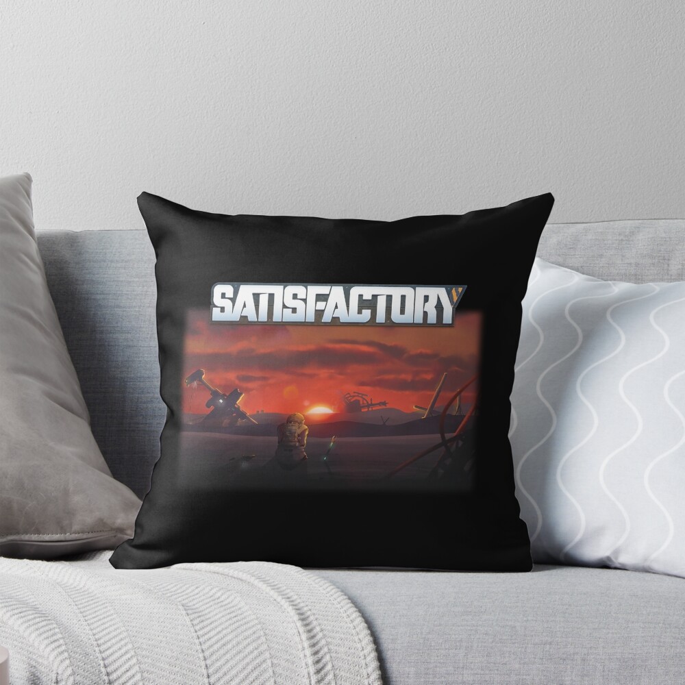 Satisfactory Early Access Edition Throw Pillow