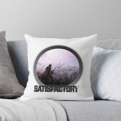 Satisfactory Pioneer Exploration Mission Throw Pillow