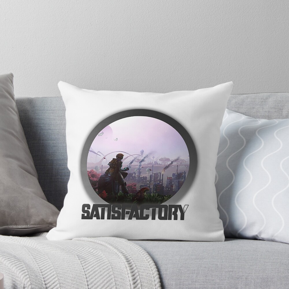 Satisfactory Pioneer Exploration Mission Throw Pillow