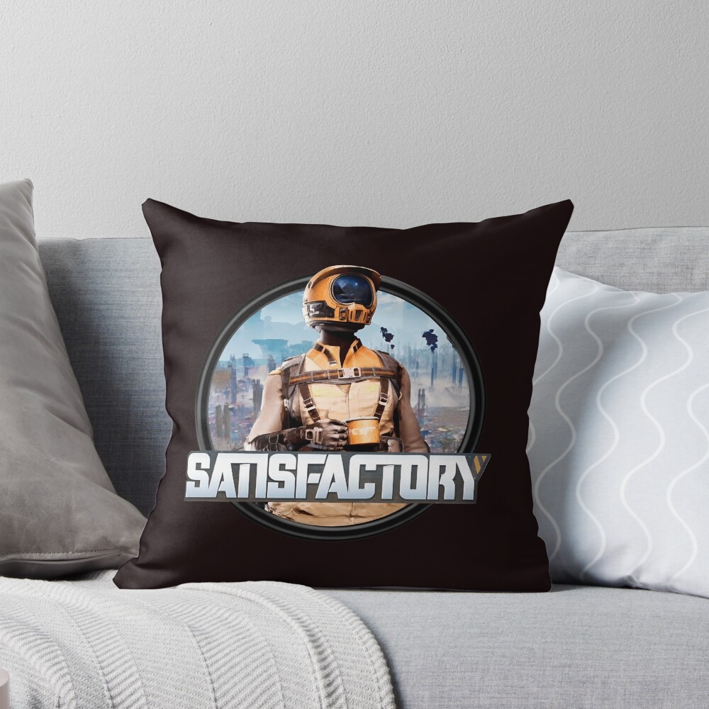 Satisfactory Pioneer Utility Gear Throw Pillow